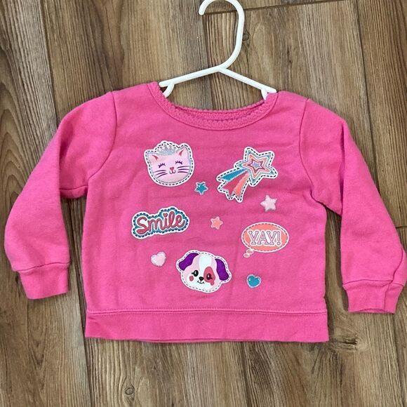 5/$15 Garanimals Infant Girl’s Pink Graphic Sweatshirt Size 18M - Picture 1 of 4